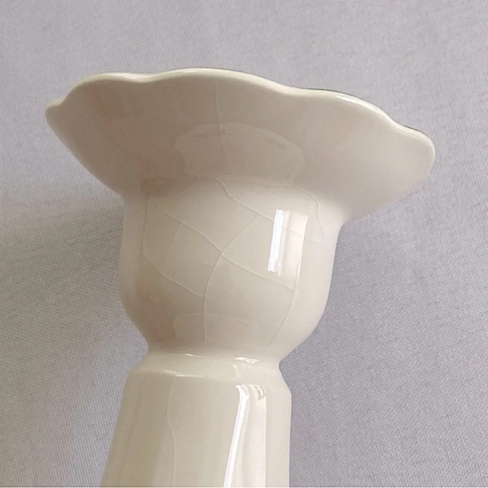 ⭐️ Vintage Nikko Ceramics white Christmas candle holders with Holly border - Picture 13 of 15
